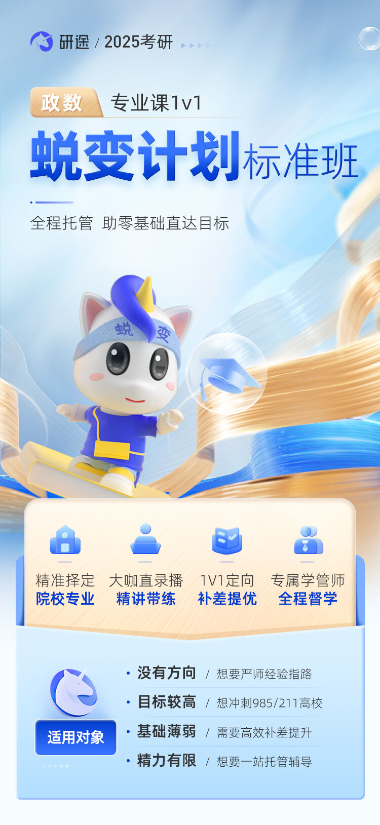 2025考研蜕变计划标准班【政数+专业课1对1】